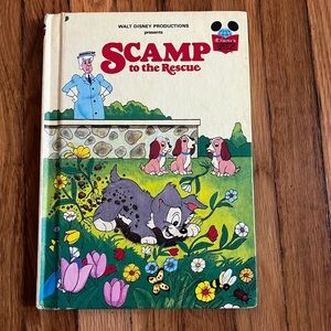 Vintage Walt disneys wonderful world of reading Scamp to the Rescue Book